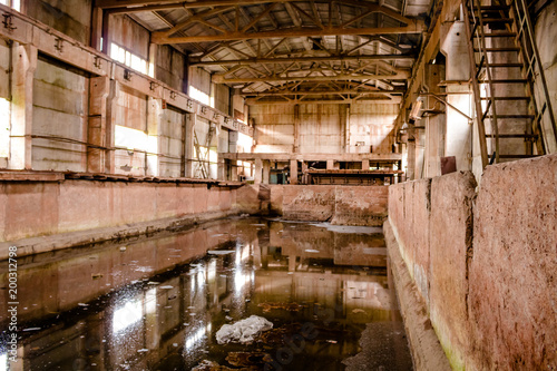 Industrial view of an abandoned factory
