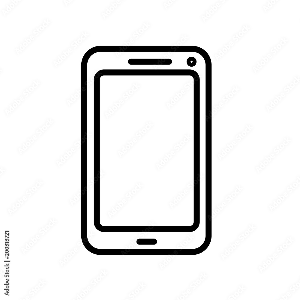 Smartphone icon isolated on white background Smartphone icon isolated on white background