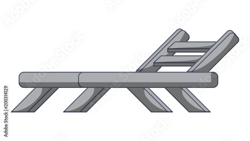 beach seat icon over white background, colorful design. vector illustration