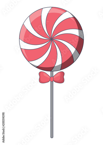 candy lollipop over white background, colorful design.  vector illustration