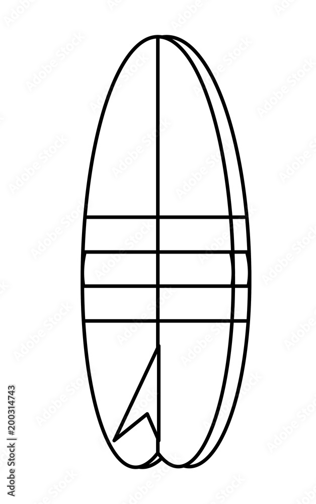 striped surfboard icon over white background, vector illustration striped surfboard icon over white background, vector illustration