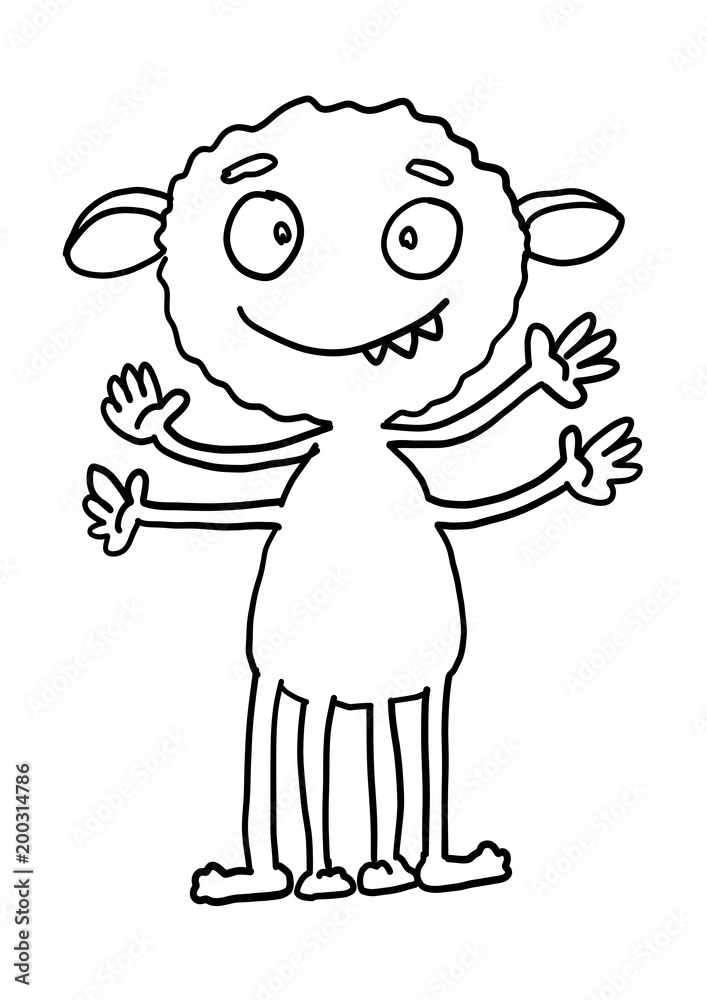 Ausmalbild Monster Ausmalbild Monster