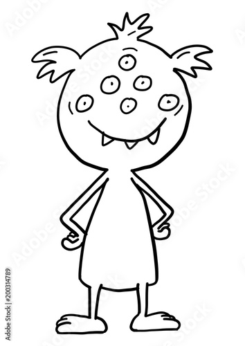 Ausmalbild Monster