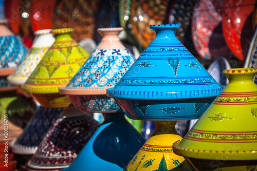 Obraz na płótnie Tajines in the market, Marrakesh,Morocco w salonie