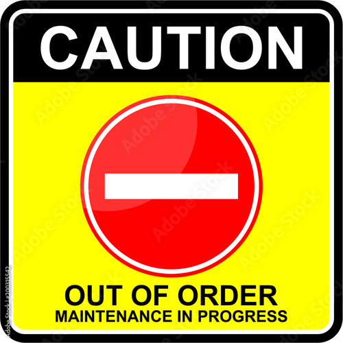 Free Download caution, out of order sign - GFXLoad