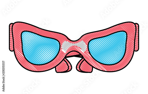 Womens sunglasses over white background, colorful design. vector illustration