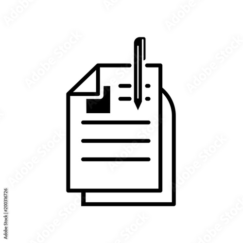 transcript icon isolated on white background