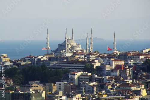 Obraz na płótnie Aerial view of Istanbul w salonie