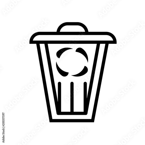 trash icon isolated on white background