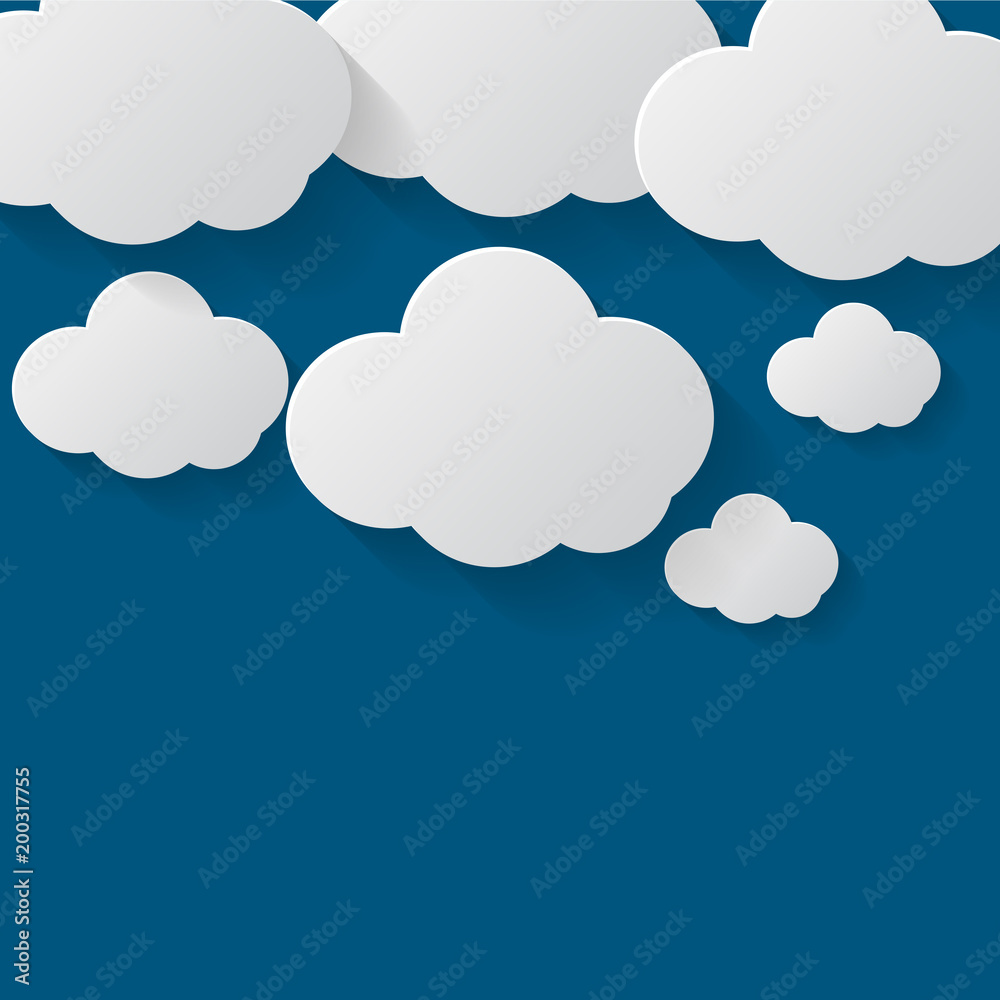 cloud set background.Cloud flat.llustration vector