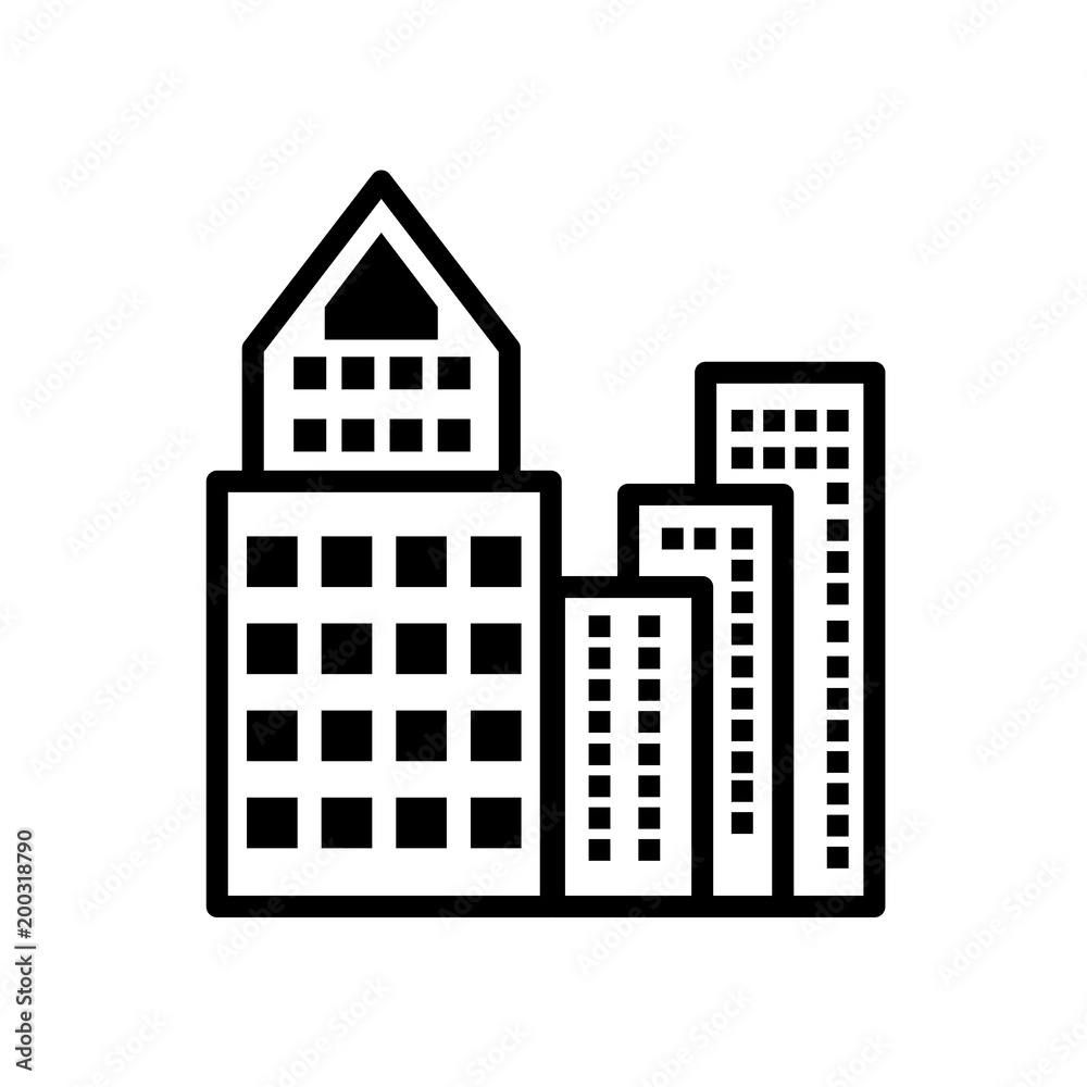 building icon isolated on white background