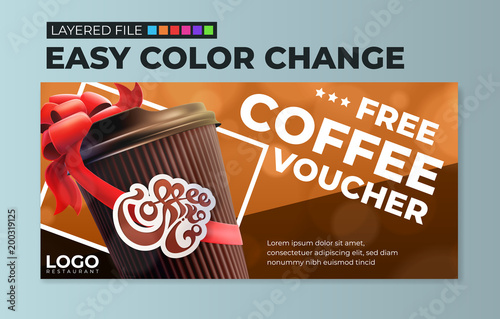 Free Coffee Flyer Voucher Template