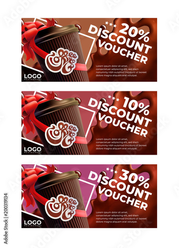 Coffee Discount Flyer Voucher Templates