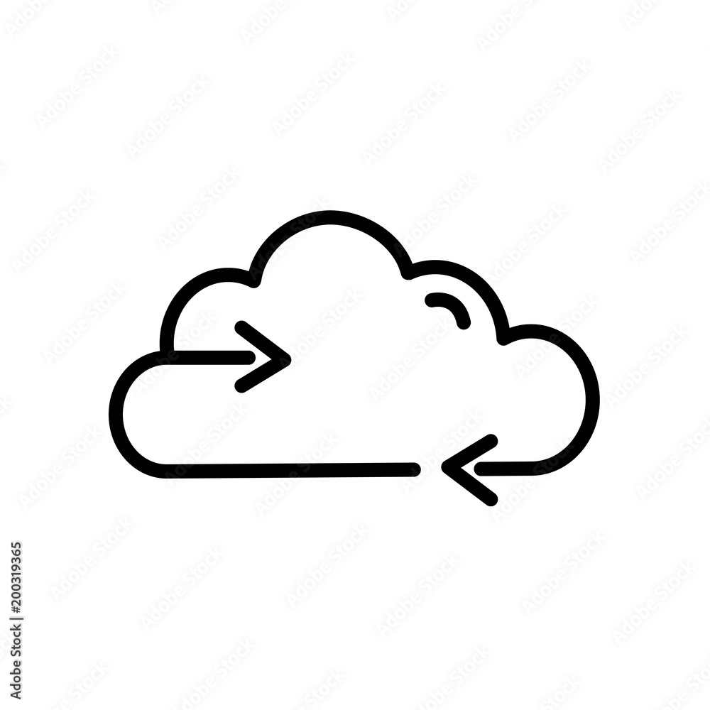 Reload data icon isolated on white background Reload data icon isolated on white background