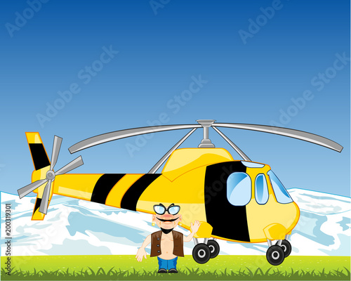 Helicopter on glade
