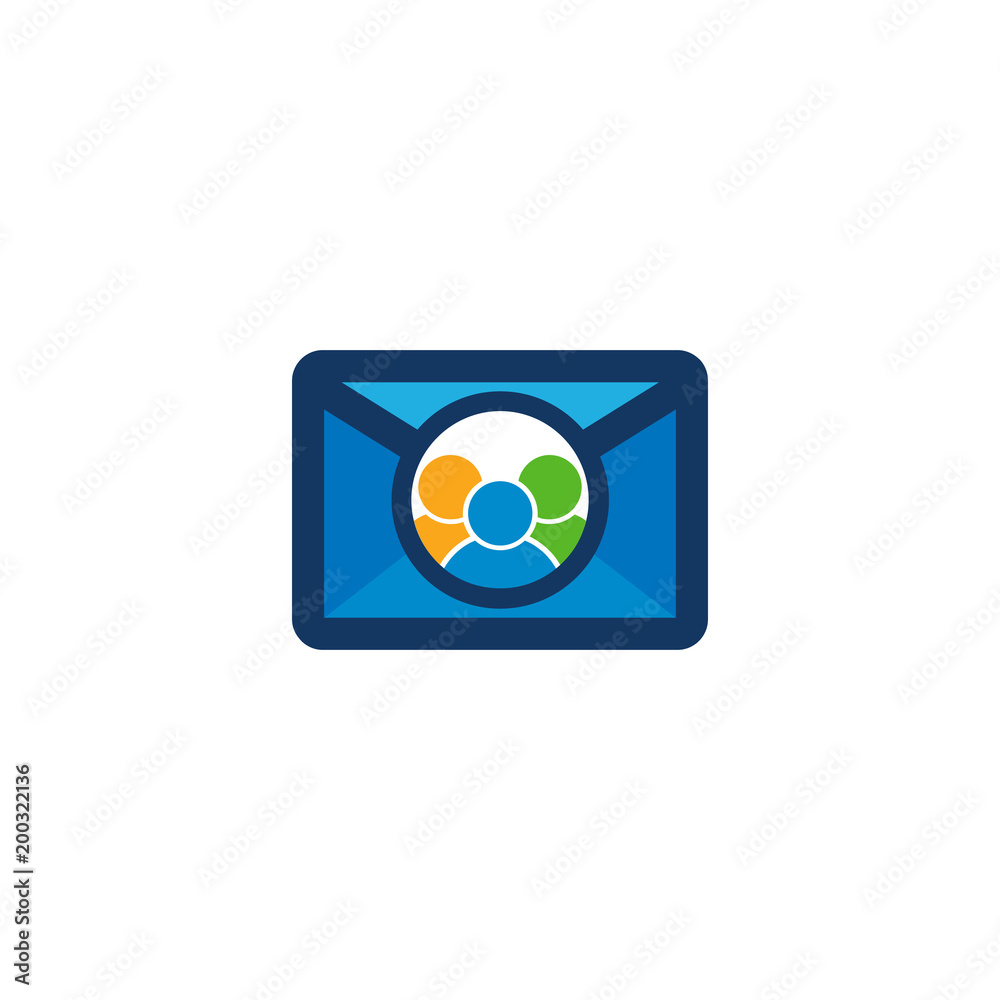 People Mail Logo Icon Design People Mail Logo Icon Design