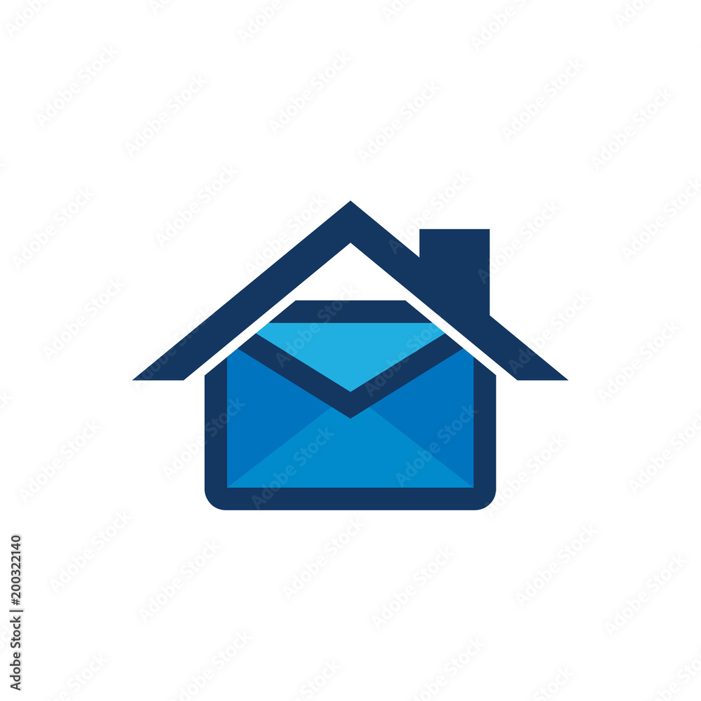 House Mail Logo Icon Design