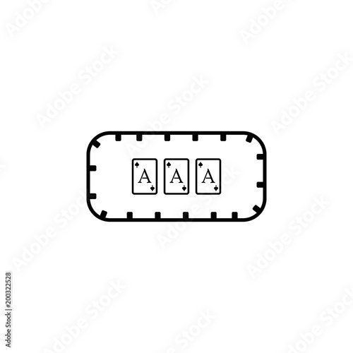 playing table in the casino icon. Element of casino for mobile concept and web apps. Thin line  icon for website design and development, app development. Premium icon