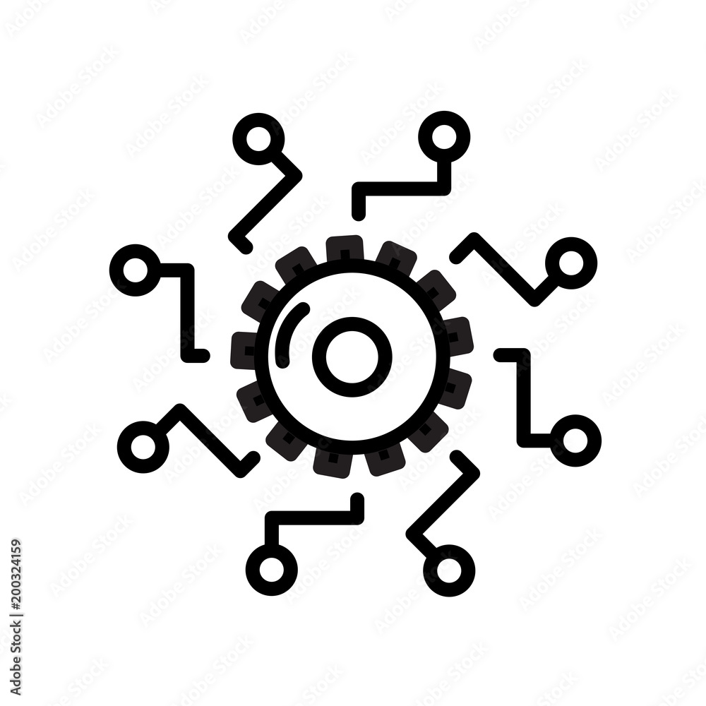 Settings icon isolated on white background Settings icon isolated on white background