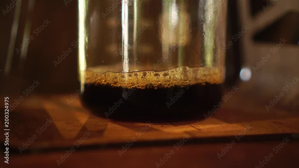 Coffee Dripping in Pour Over Coffee Maker Coffee Dripping in Pour Over Coffee Maker