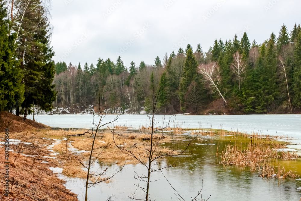 Pond on the Stradalovka River in Balabanovo, Russia Pond on the Stradalovka River in Balabanovo, Russia
