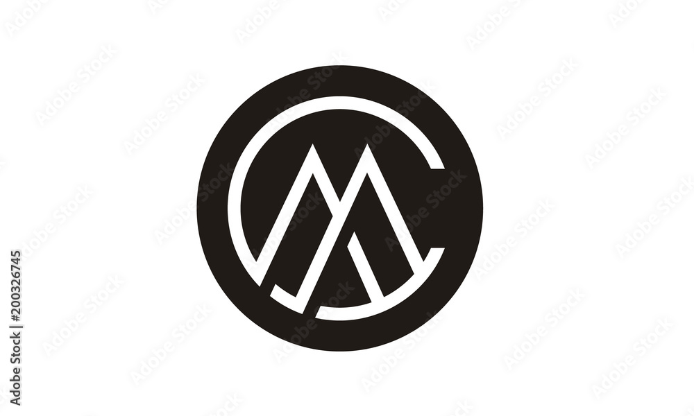 CM MC Letters Monogram Initials logo design inspiration Stock Vector ...