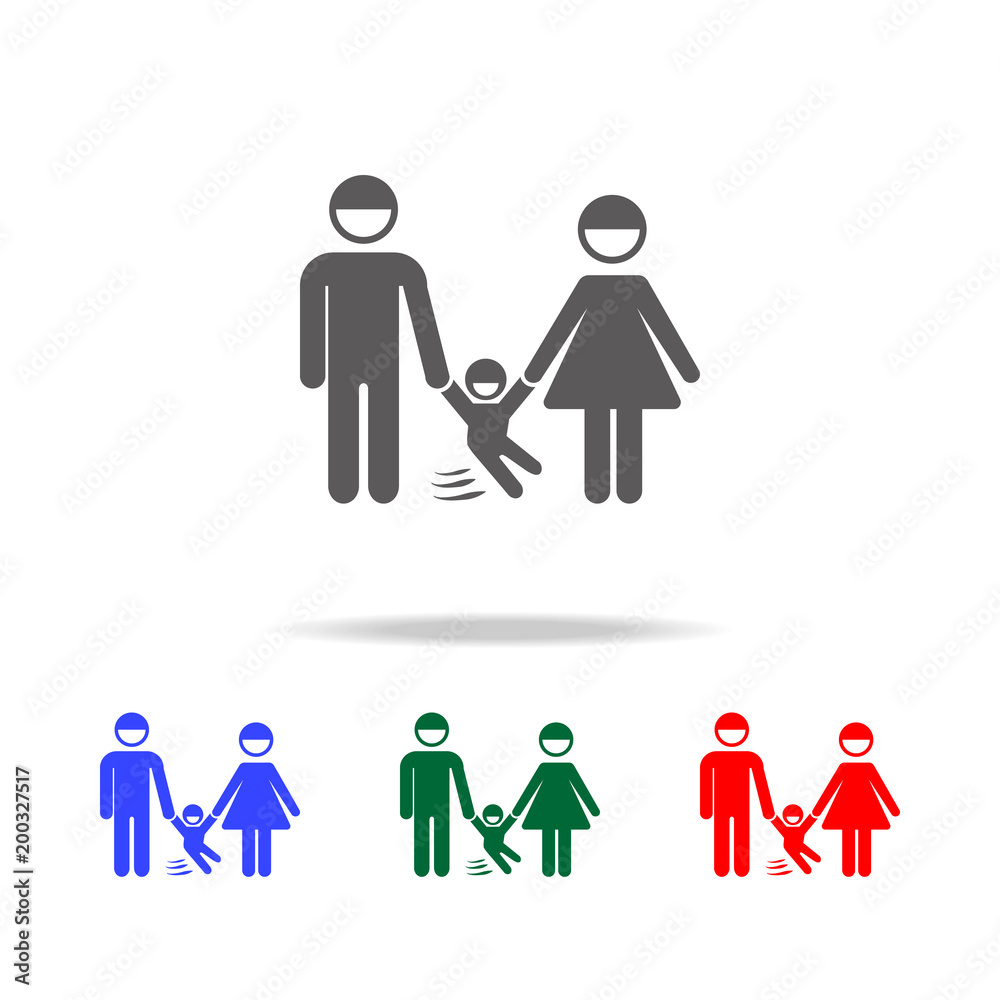 parents with a swinging child icon on white backgroud. Elements of family multi colored icons. Premium quality graphic design icon parents with a swinging child icon on white backgroud. Elements of family multi colored icons. Premium quality graphic design icon