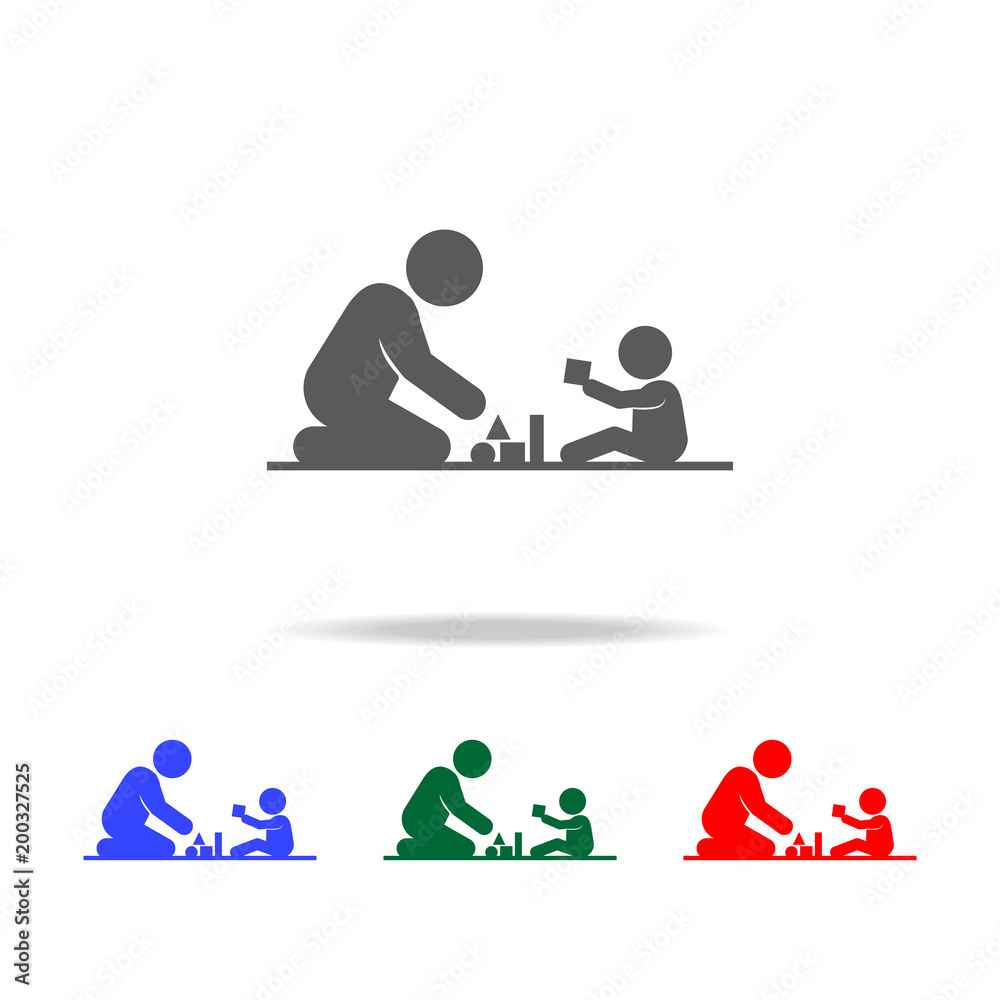 father playing on the floor with a child icon. Elements of family multi colored icons. Premium quality graphic design icon father playing on the floor with a child icon. Elements of family multi colored icons. Premium quality graphic design icon