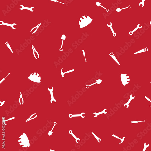 Seamless pattern for Labour day. Vector.