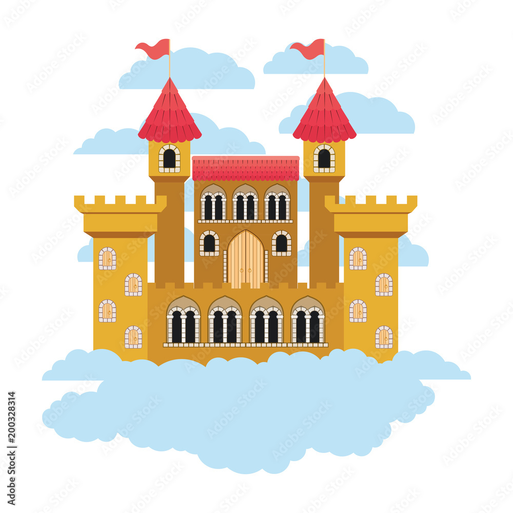medieval castle on the sky