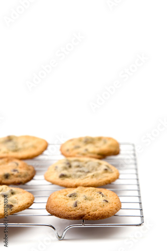 Chocolate Chip Cookies on a White Background