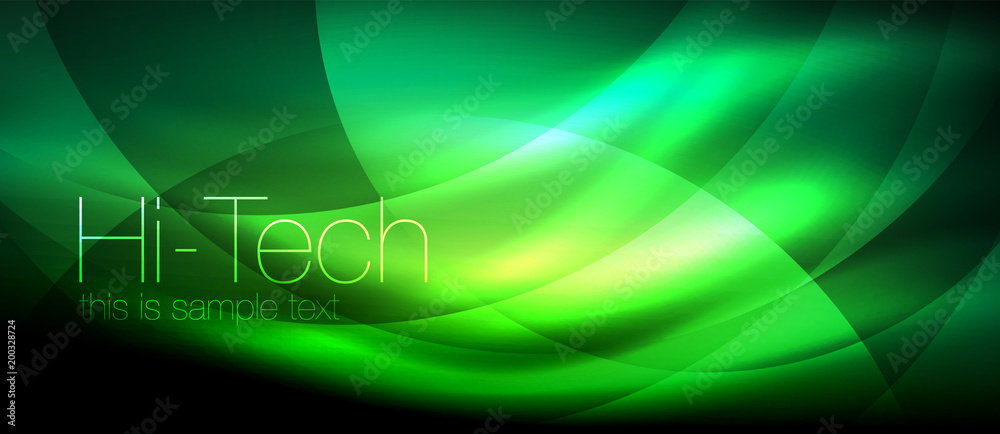 Glossy light effect neon glowing waves, shiny lights Glossy light effect neon glowing waves, shiny lights