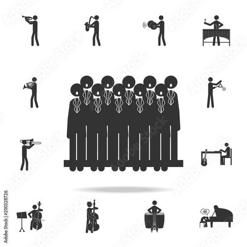 Choir singing icon. Detailed set of music icons. Premium quality graphic design. One of the collection icons for websites; web design; mobile app