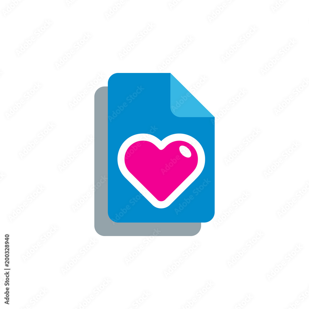 Document Love Logo Icon Design Document Love Logo Icon Design