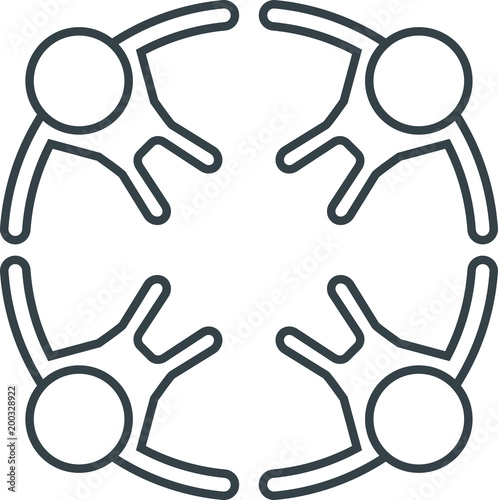 A circle of people