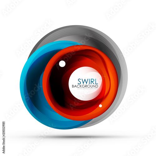 Spiral swirl flowing lines 3d vector abstract digital motion background design. Rotating concept