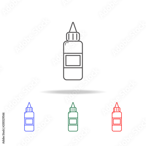 Sauce bottle icon. Elements of fast food multi colored line icons. Premium quality graphic design icon. Simple icon for websites  web design  mobile app  info graphics