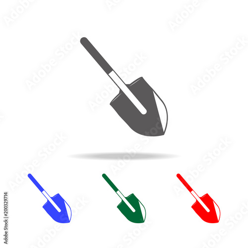 Fire shovel icon. Elements of firefighter multi colored icons. Premium quality graphic design icon. Simple icon for websites, web design, mobile app, info graphics