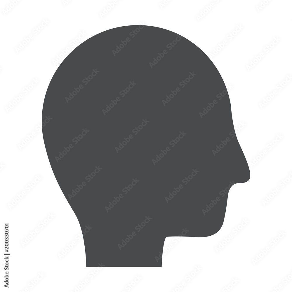 head profile human with head profile human with