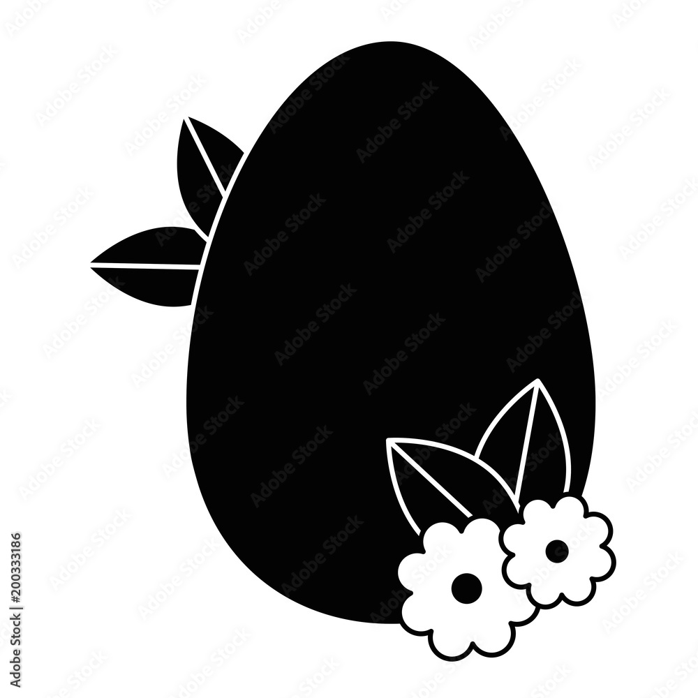 painted easter egg with floral decoration vector illustration design painted easter egg with floral decoration vector illustration design