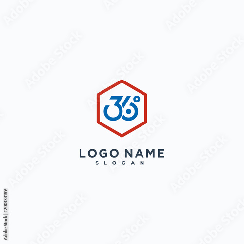 360 Logo template vector illustration