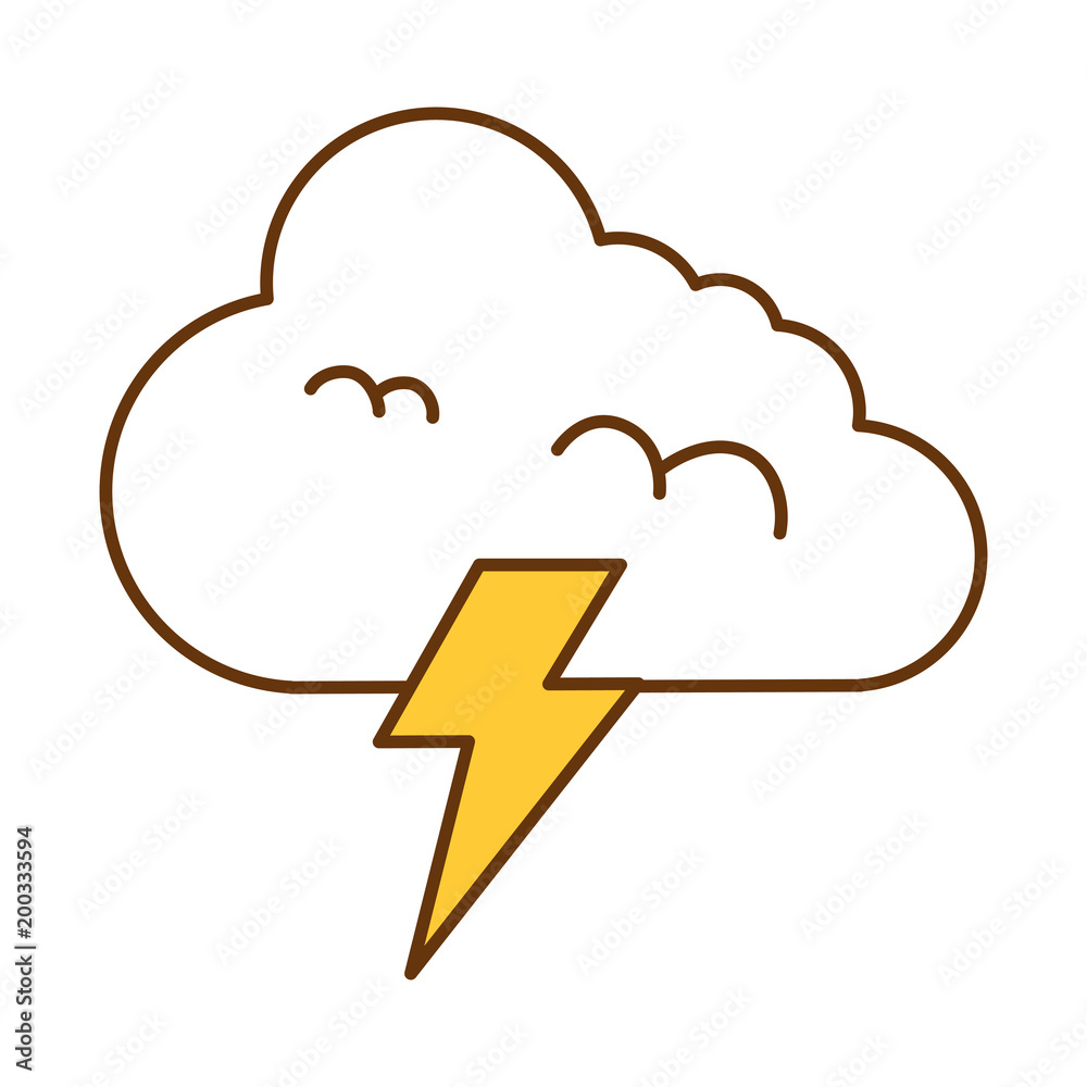 climate cloud with thunder vector illustration design climate cloud with thunder vector illustration design