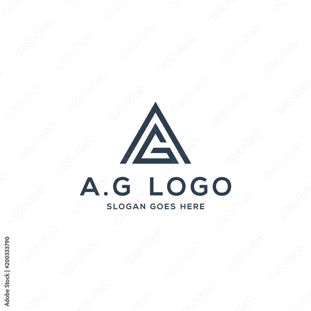A.G logo concept, initial AG vector illustration A.G logo concept, initial AG vector illustration