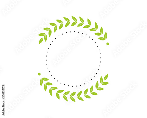 Logo Circular Laurel Foliate, wreath drawing award, achievement, heraldy