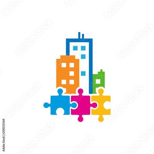 Puzzle Town Logo Icon Design © putracetol
