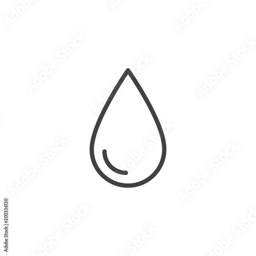 Water drop outline icon. linear style sign for mobile concept and web design. Drop of water simple line vector icon. Symbol, logo illustration. Pixel perfect vector graphics