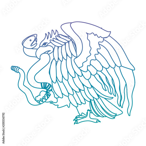 eagle devouring snake mexican emblem