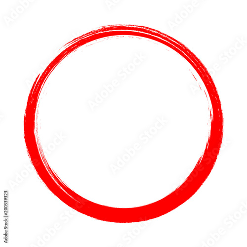 Vector brush border isolated on white background