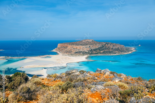 Beautiful Balos beach on Crete Island, Greece