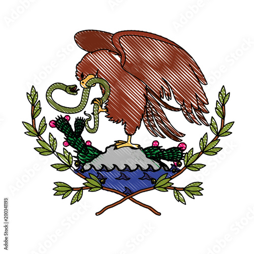 emblem of the mexican flag